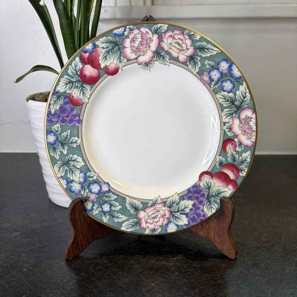 6- Royal Doulton ORCHARD HILL Bone China Wide Band Accent Salad Plate 8